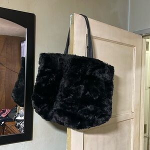 Soft and Fluffy Overnight Bag with Mini Purse